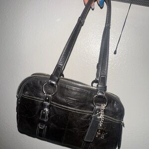 Coach Black Leather Shoulder Bag